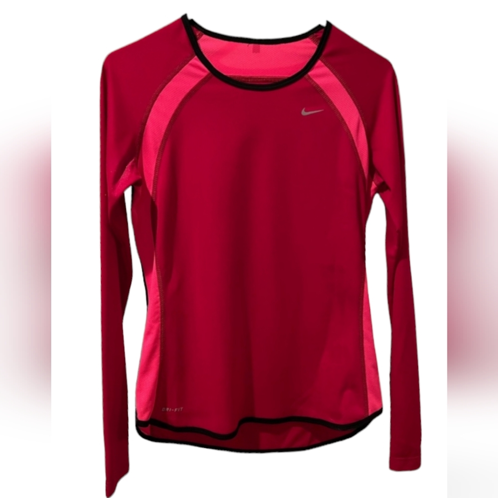 NIKE Magenta/Peach/ Black Running Top